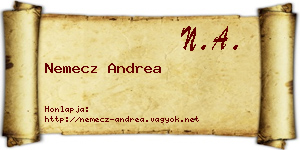 Nemecz Andrea névjegykártya