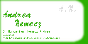 andrea nemecz business card